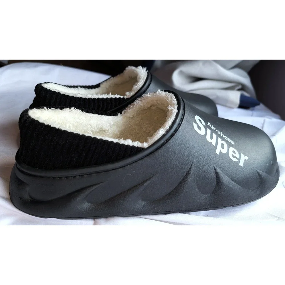 Plush Fur lined Clogs Japanese Style Home Slippers Slip-on Waterproof Unisex 48